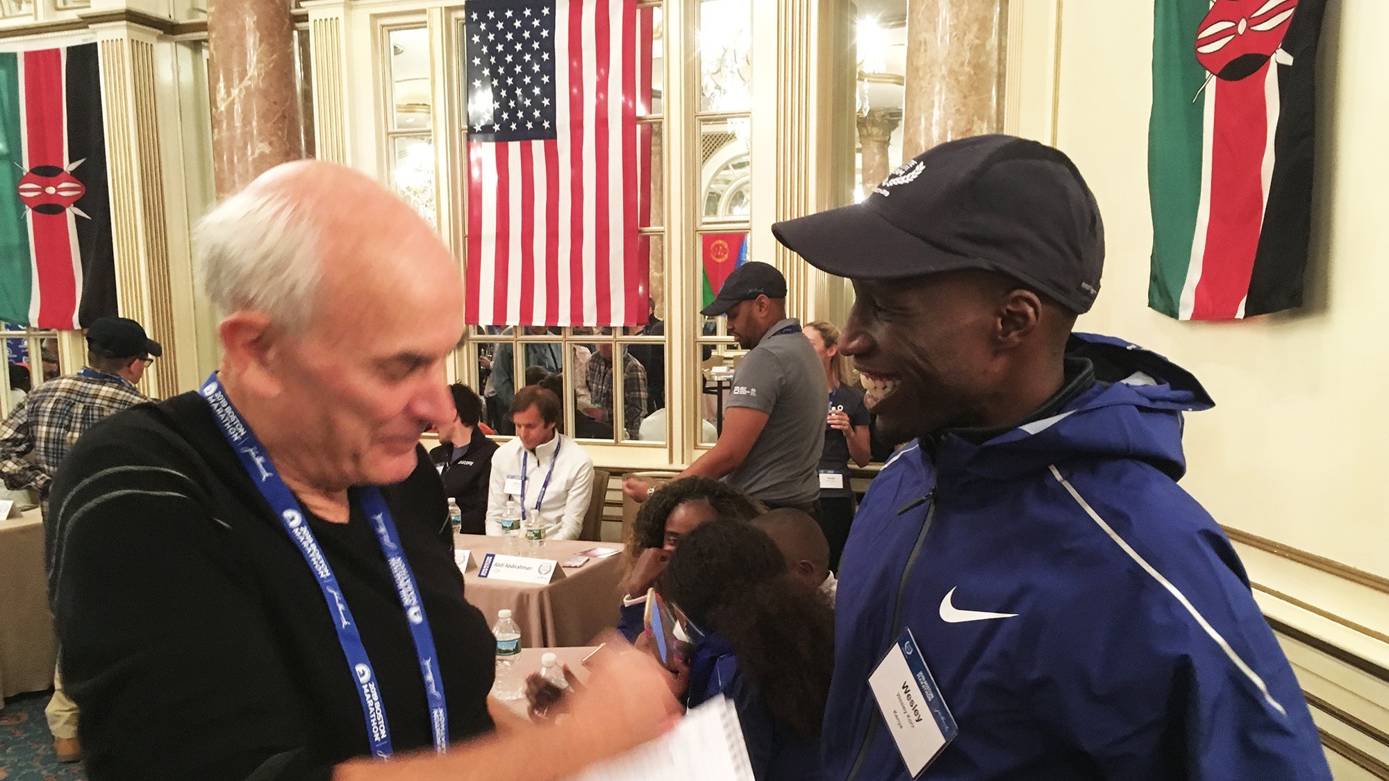 Wesley Korir and Roger Robinson