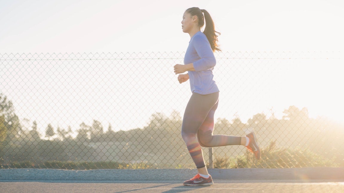 Woman running.