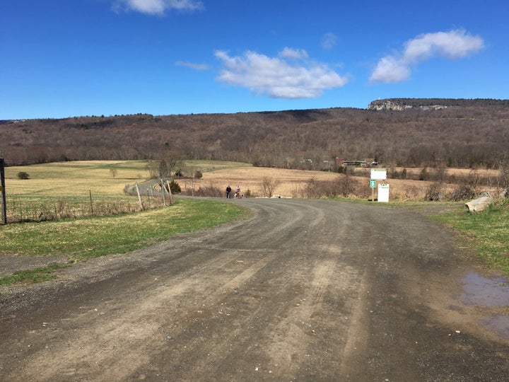 Skytop road curving through fields