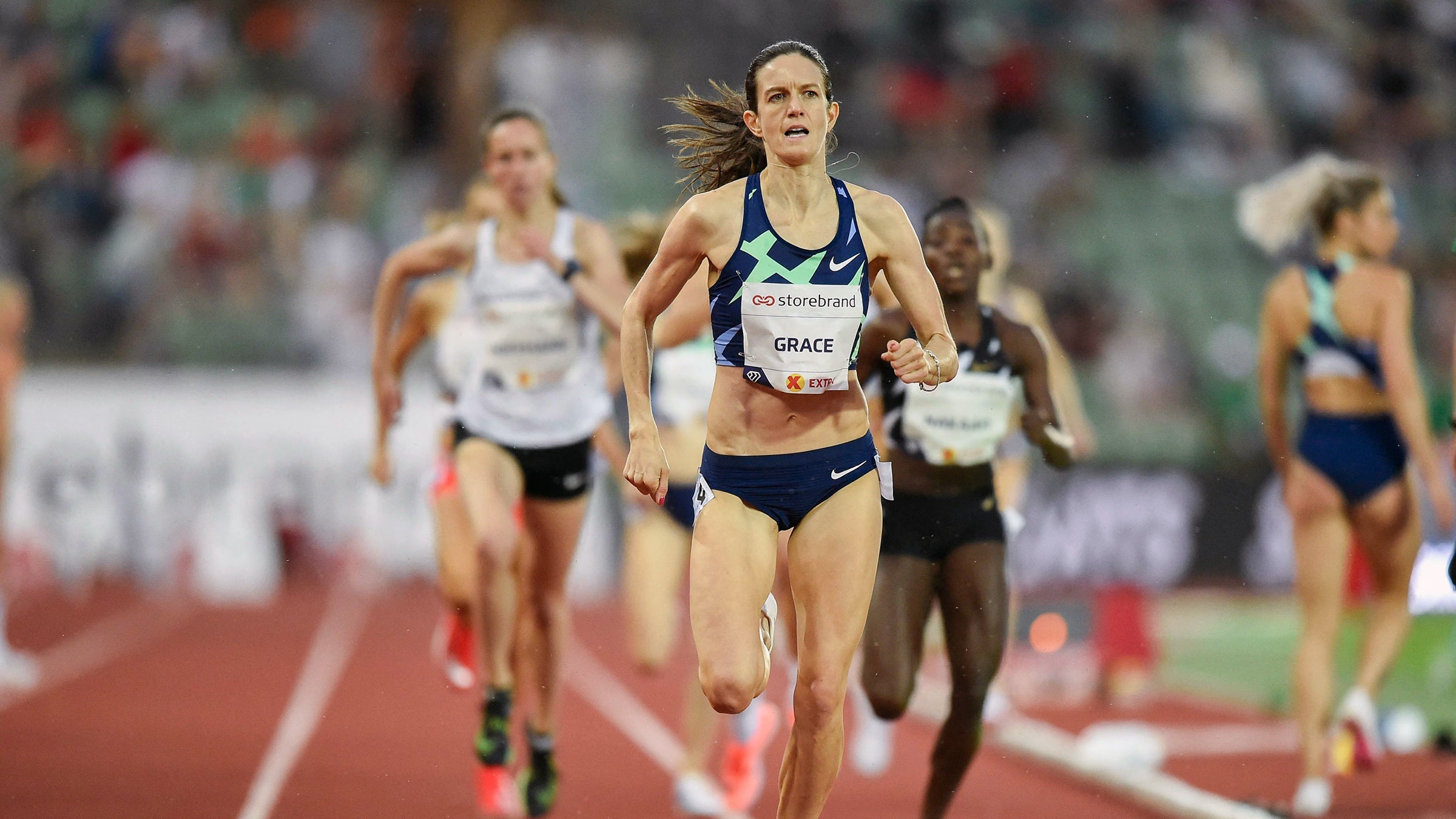 Kate Grace wins the 800m women final at the Diamond League track and field meeting in Oslo, Norway on July 1, 2021.