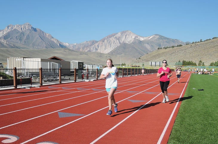 workout on a track