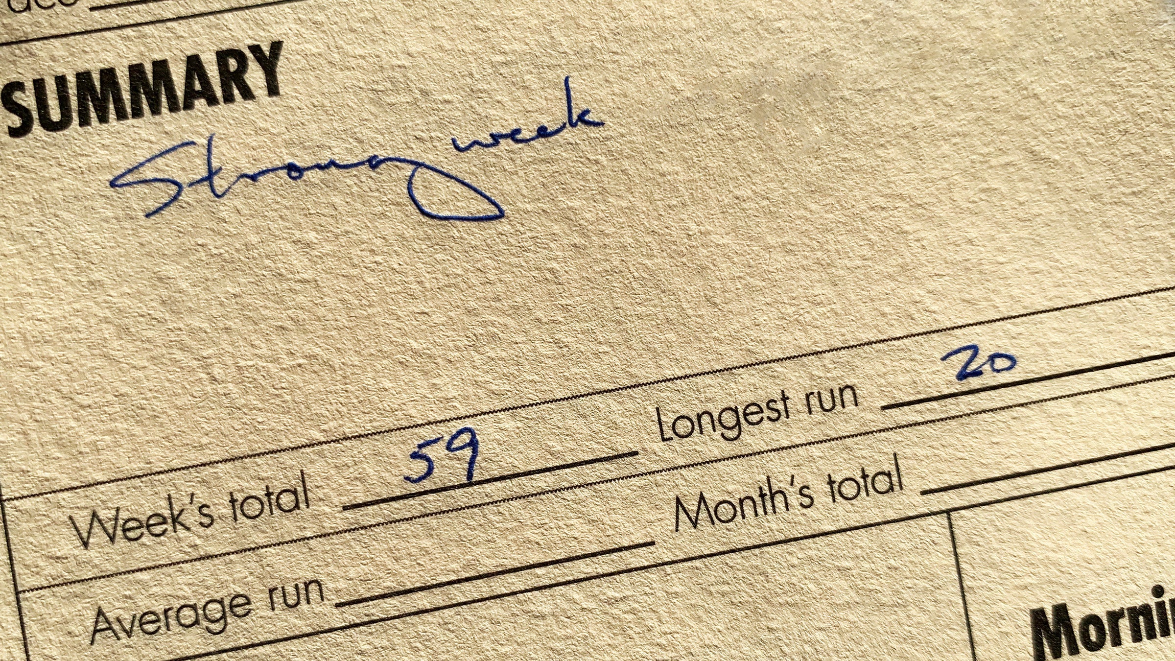 week mileage total
