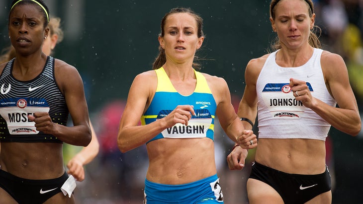 Vaughn competes in the 1,500 meters during the Olympic Track and Field Trials in 2016