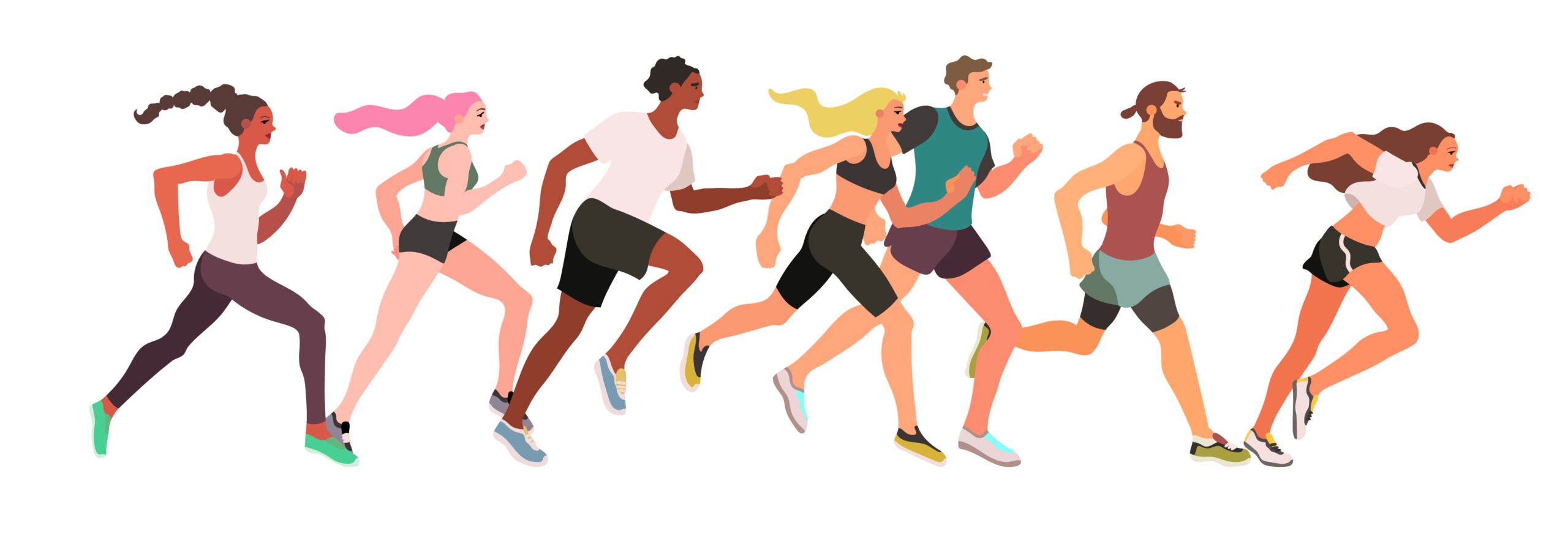 illustration of runners' strides
