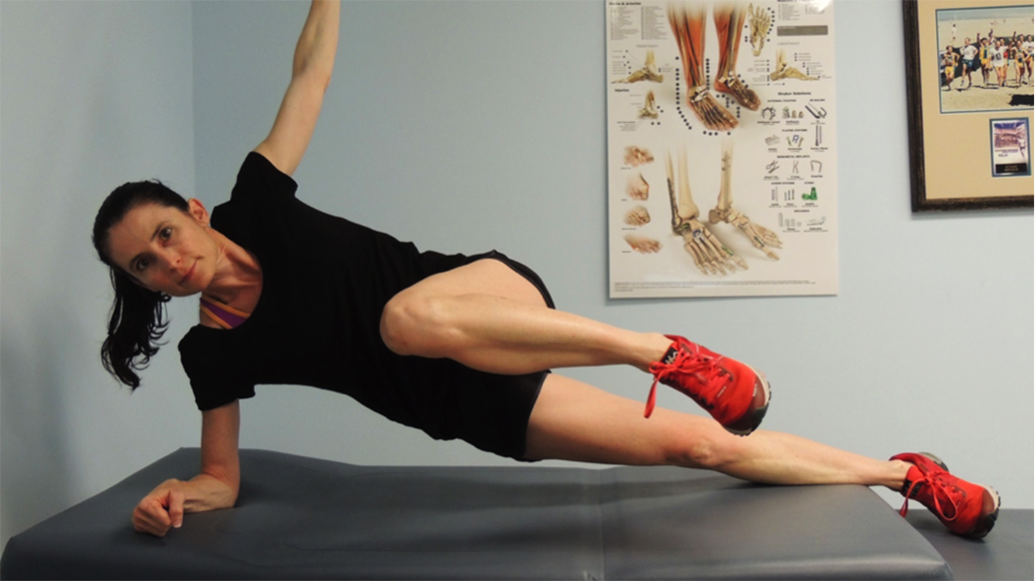 sideplank with running motion