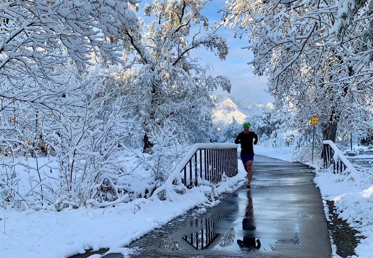 slippery surface winter running
