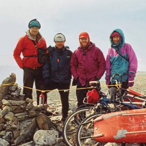 The club expedition to Baffin Island, from left: Dan Moe, Brad Humphrey, Mike Moe, and Sharon Kava