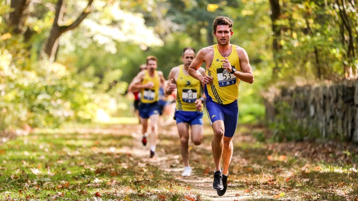 Runners race through Franklin Park in Boston during the annual Mayor's Cup.