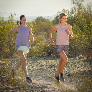 Molly Huddle and Sara Slattery in a run together in Arizona.