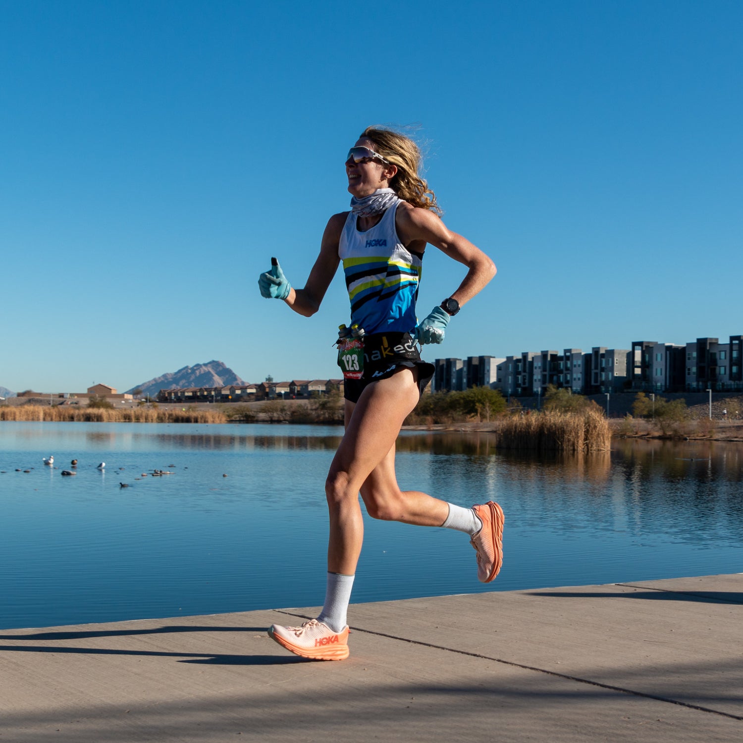 Camille Herron running in the 2022 Jackpot Ultra Running Festival