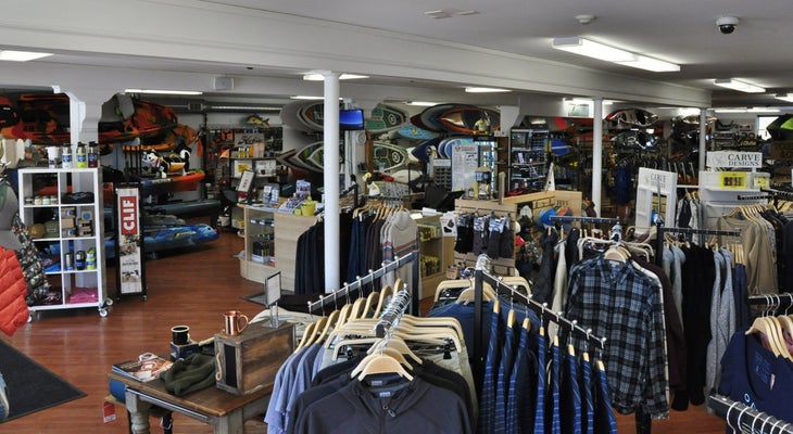 clothing department at the kayak centre None