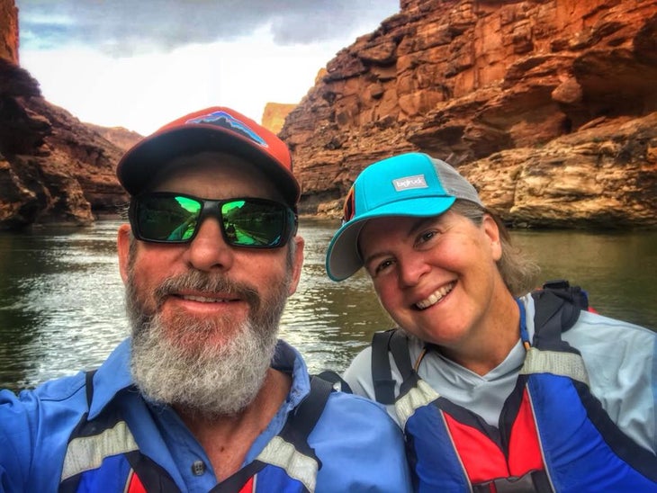 johnbecky_grandcanyon John and Becky Williams during a 17-day boating trip down the Grand Canyon in the summer of 2018.