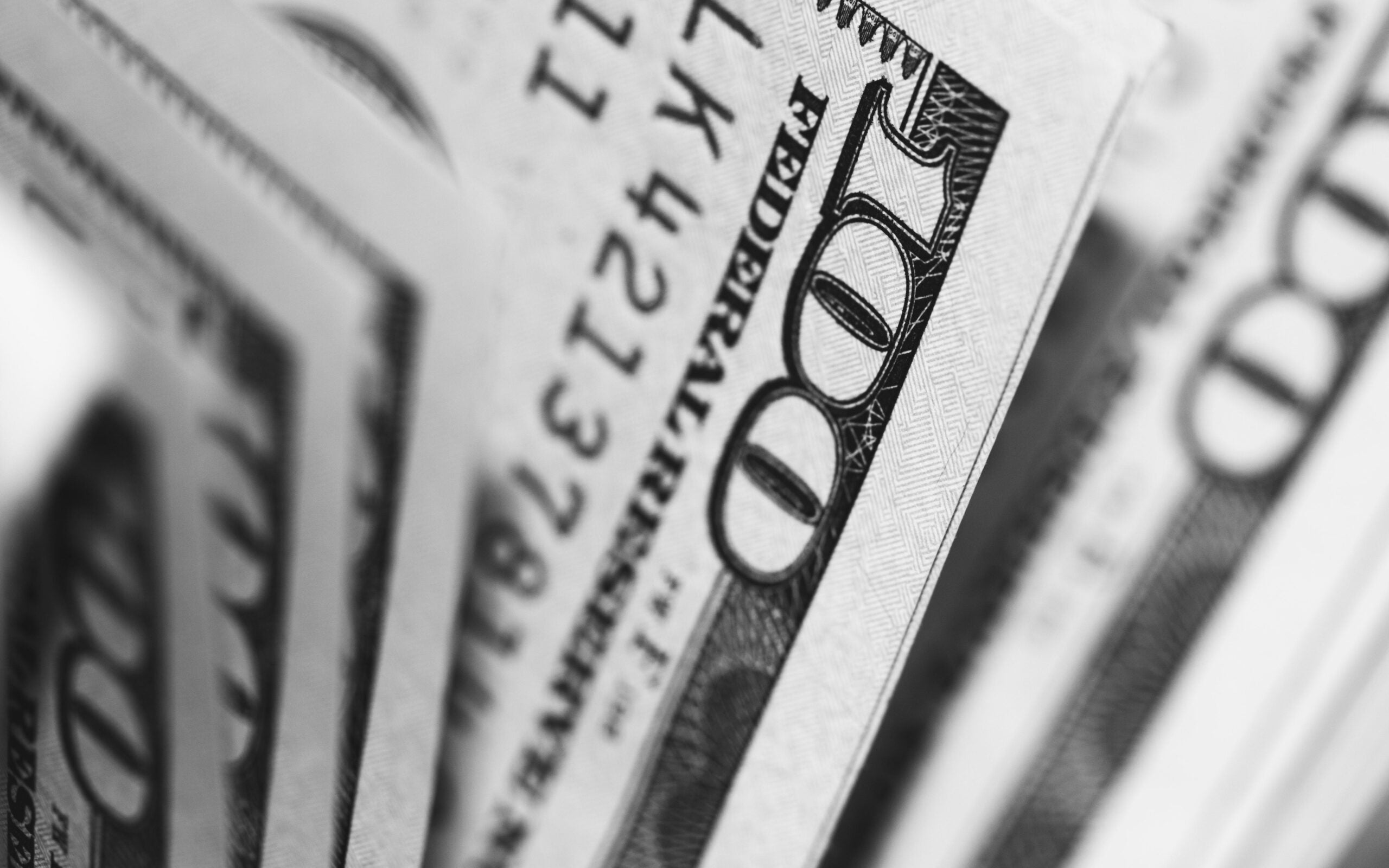 Close-up of hundred dollar bills