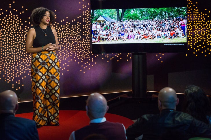 Photo_Photo by TED TALK Evita Robinson, founder of Nomadness Travel Tribe, at a TED TALK