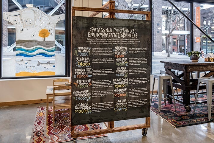 Portland Store, West Burnside Patagonia stores, like this one in Portland, Oregon, are hubs for local activism. // Photo: Courtesy