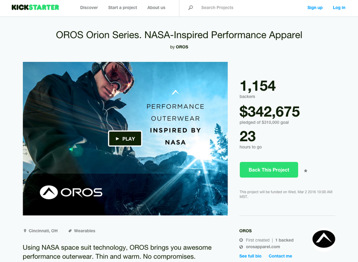 Screen Shot 2016-03-01 at 10.34.45 AM Oros has fully funded its second campaign ahead of its deadline.