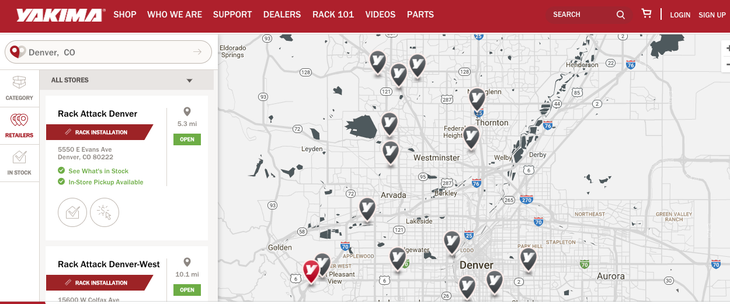 yakima screenshot find a store Yakima