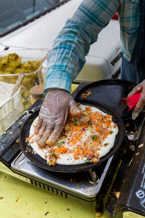 A dosa at Brooklyn Curry Project in Fort Greene Park