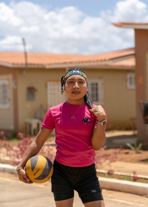 Abigail Kristal Grimaldo Perez at practice