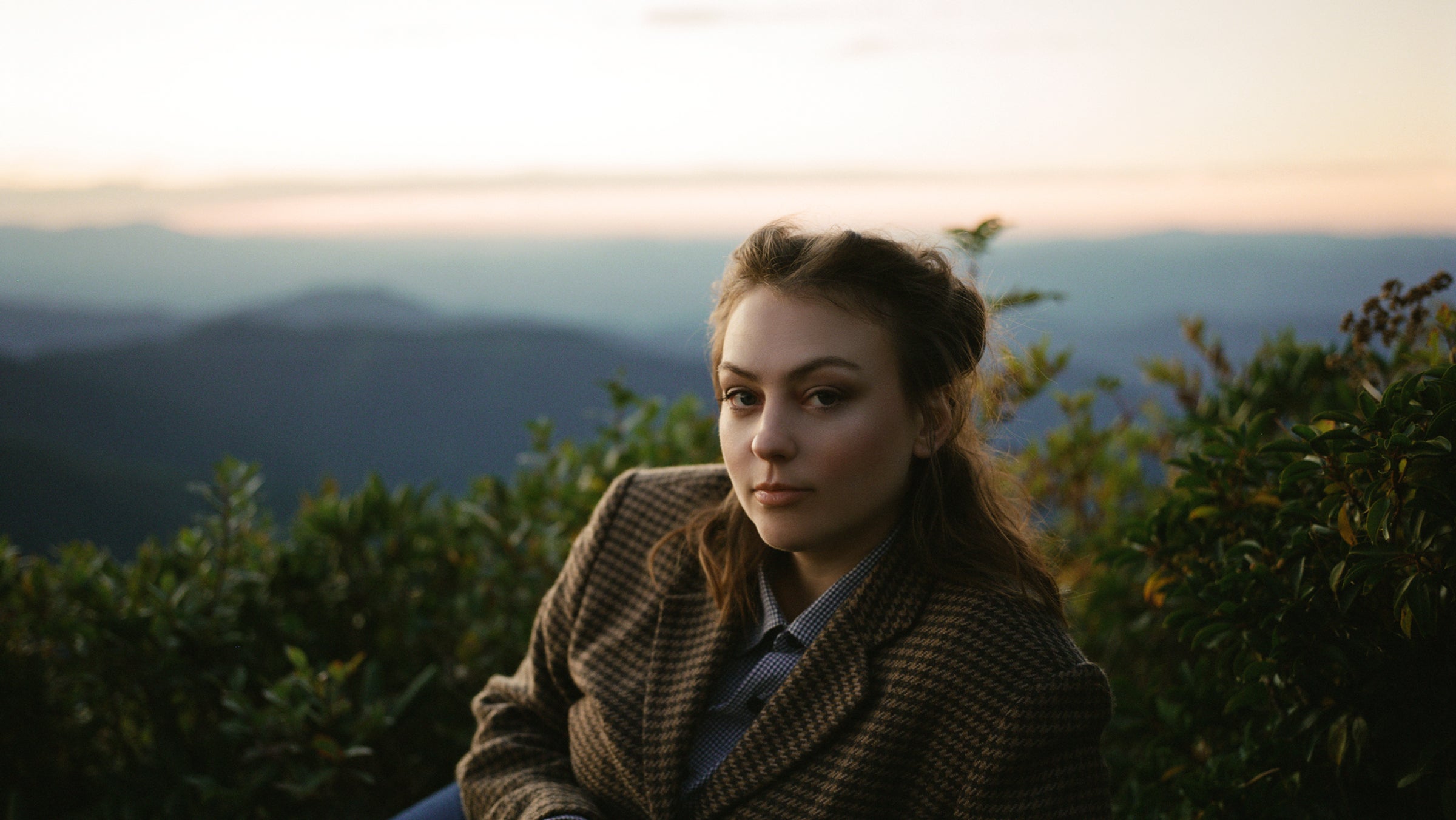 Singer-songwriter Angel Olsen at Max Patch in the Blue Ridge Mountains