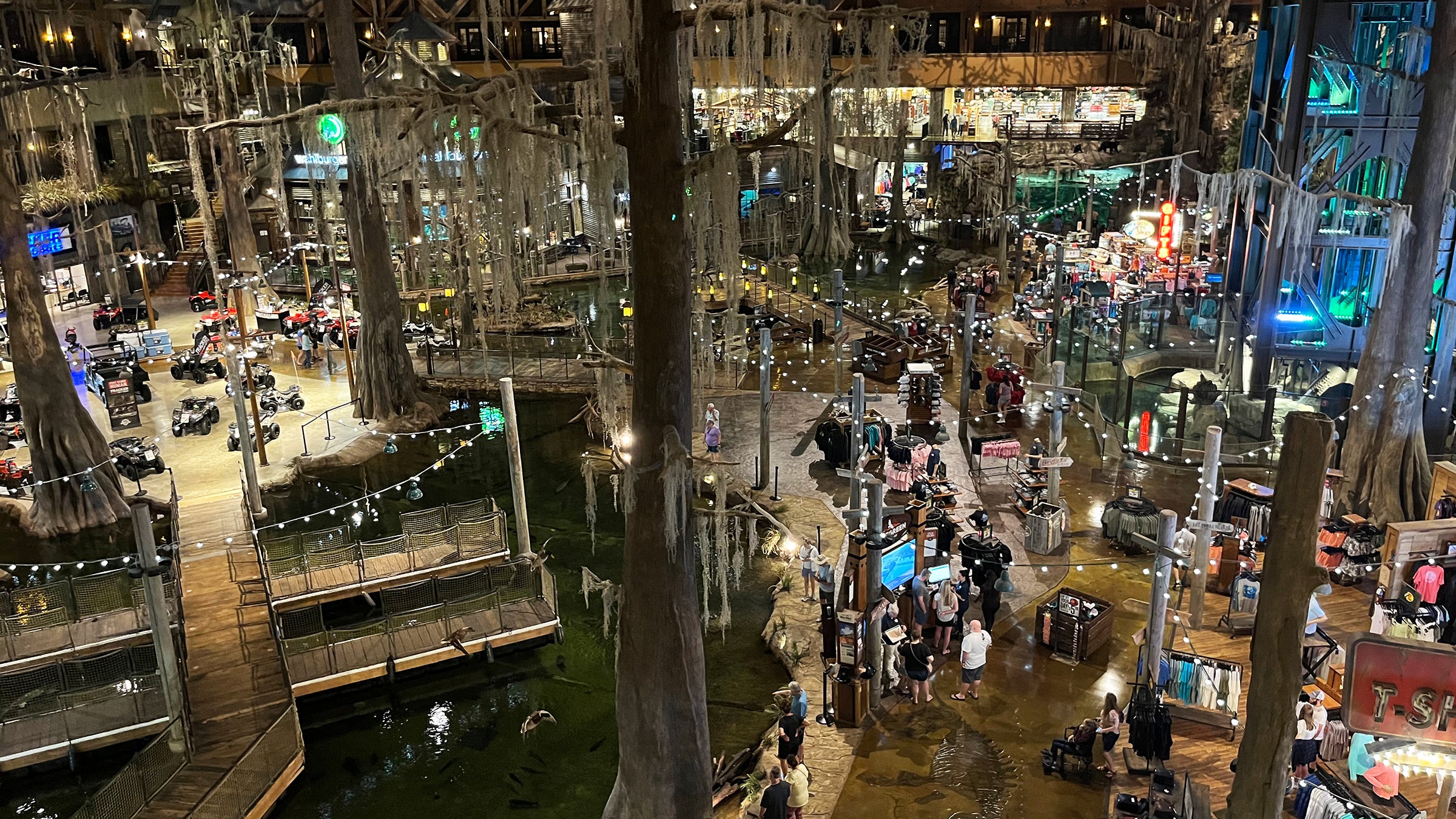 The pyramid’s huge retail floor