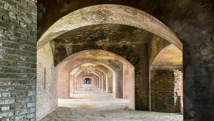 One of many hallways within the fort