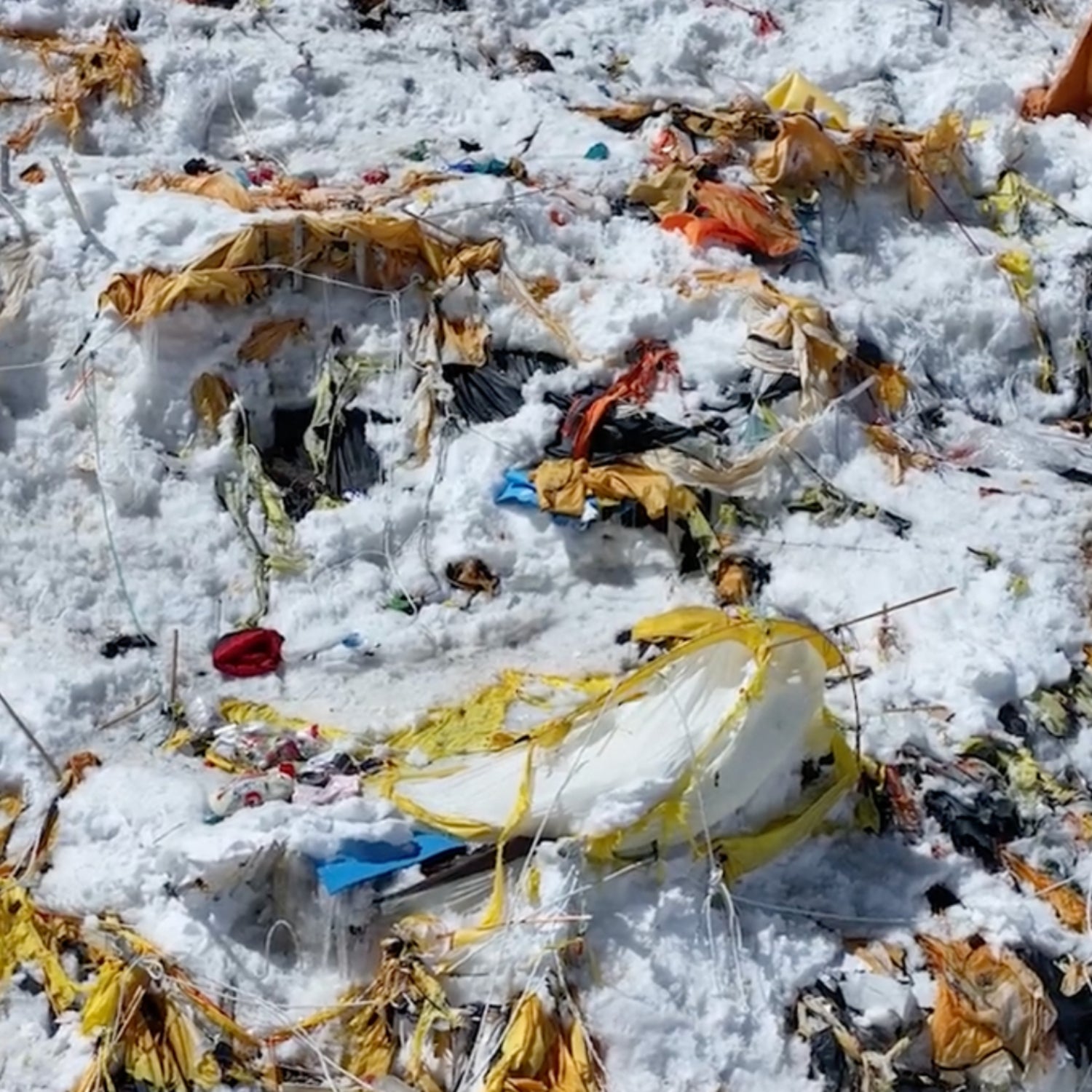 A trash heap on K2 in 2022.