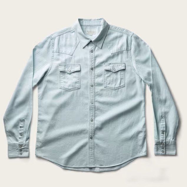 Tecovas Denim Pearl Snap Shirt