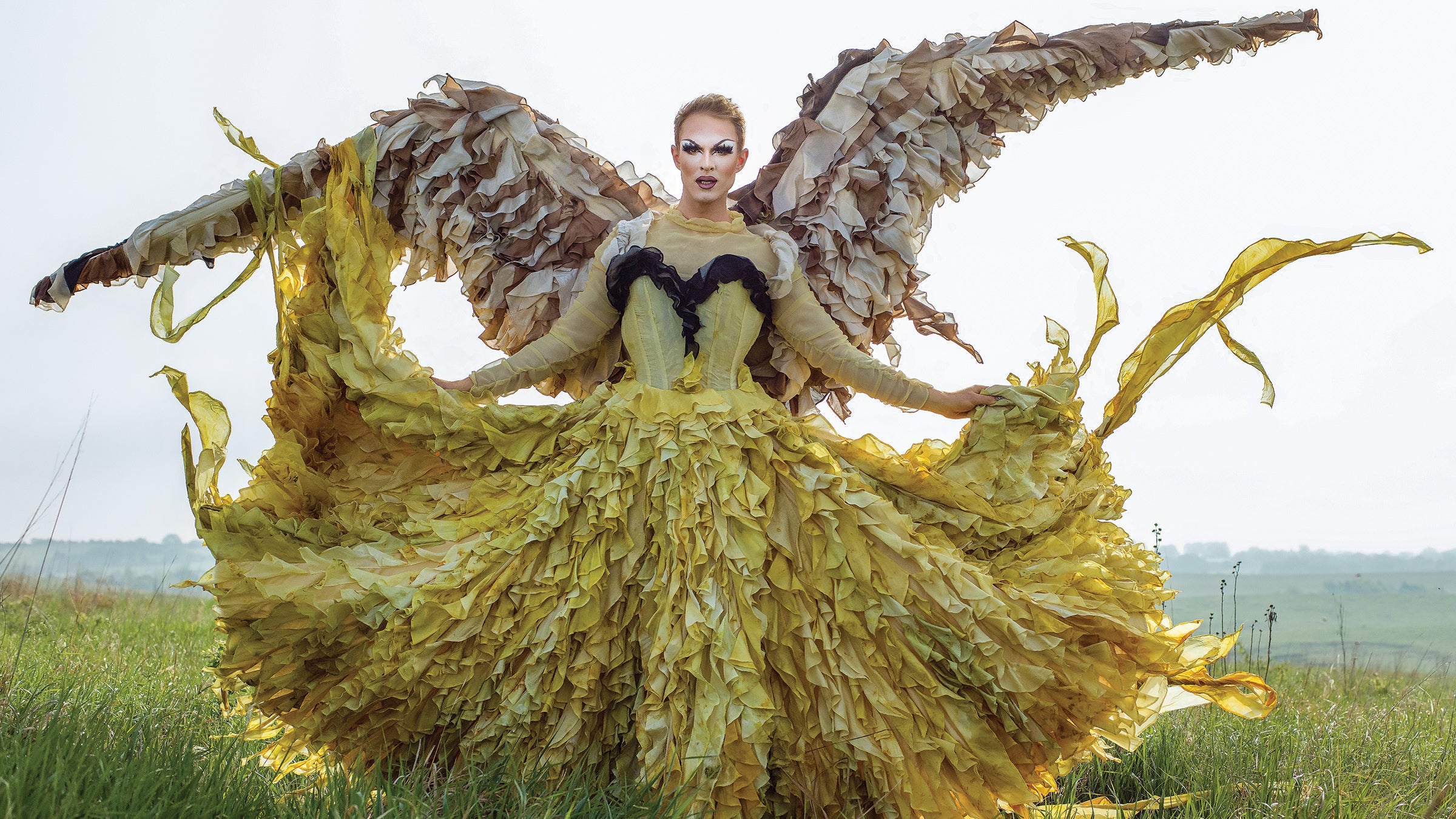 Pattie Gonia’s costume was inspired by the western meadowlark.