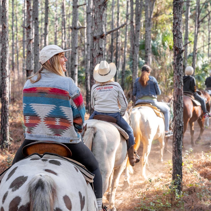 Horseback riding on the Greenway.