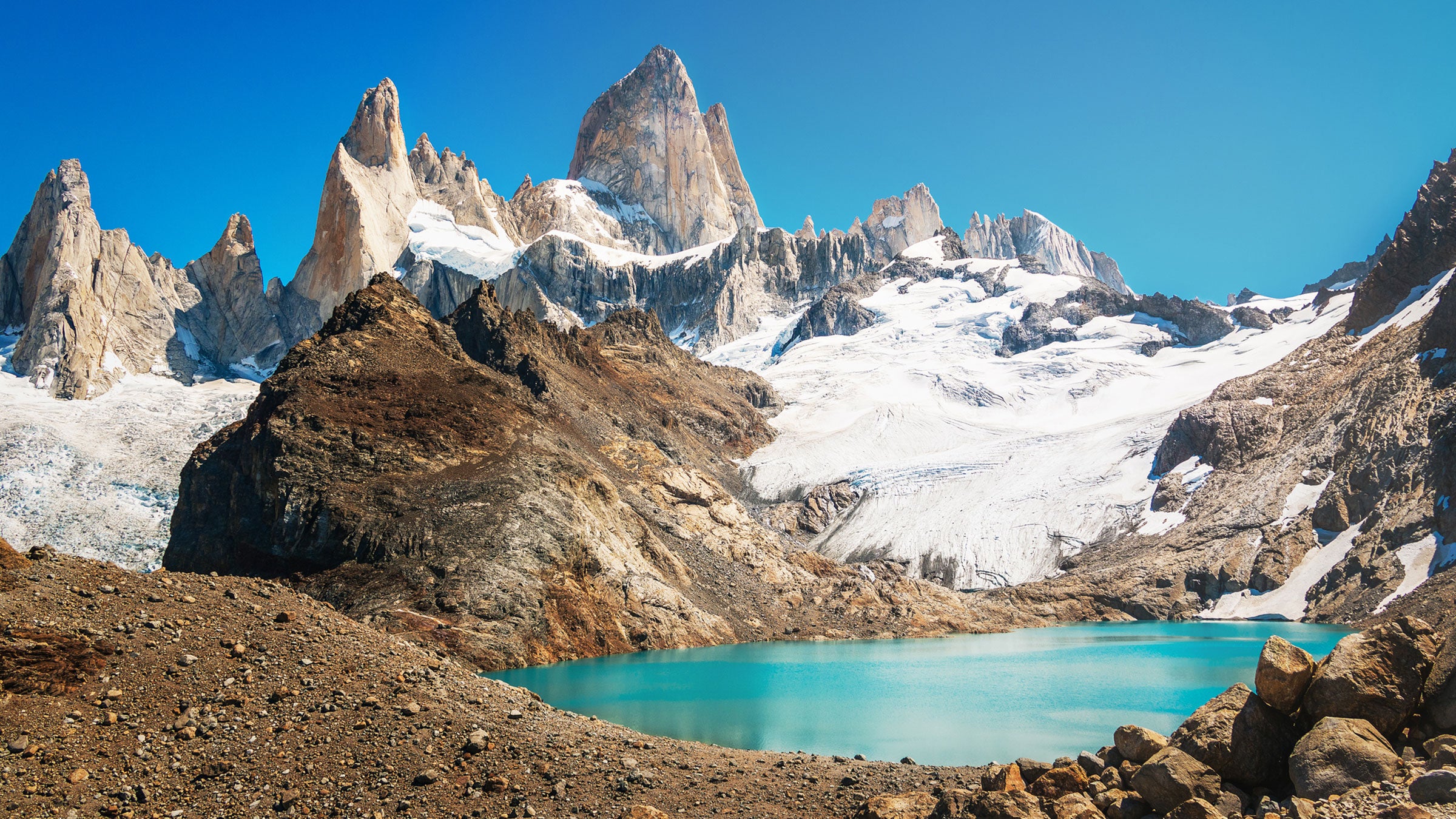 Fitz Roy towers above Patagonia. 