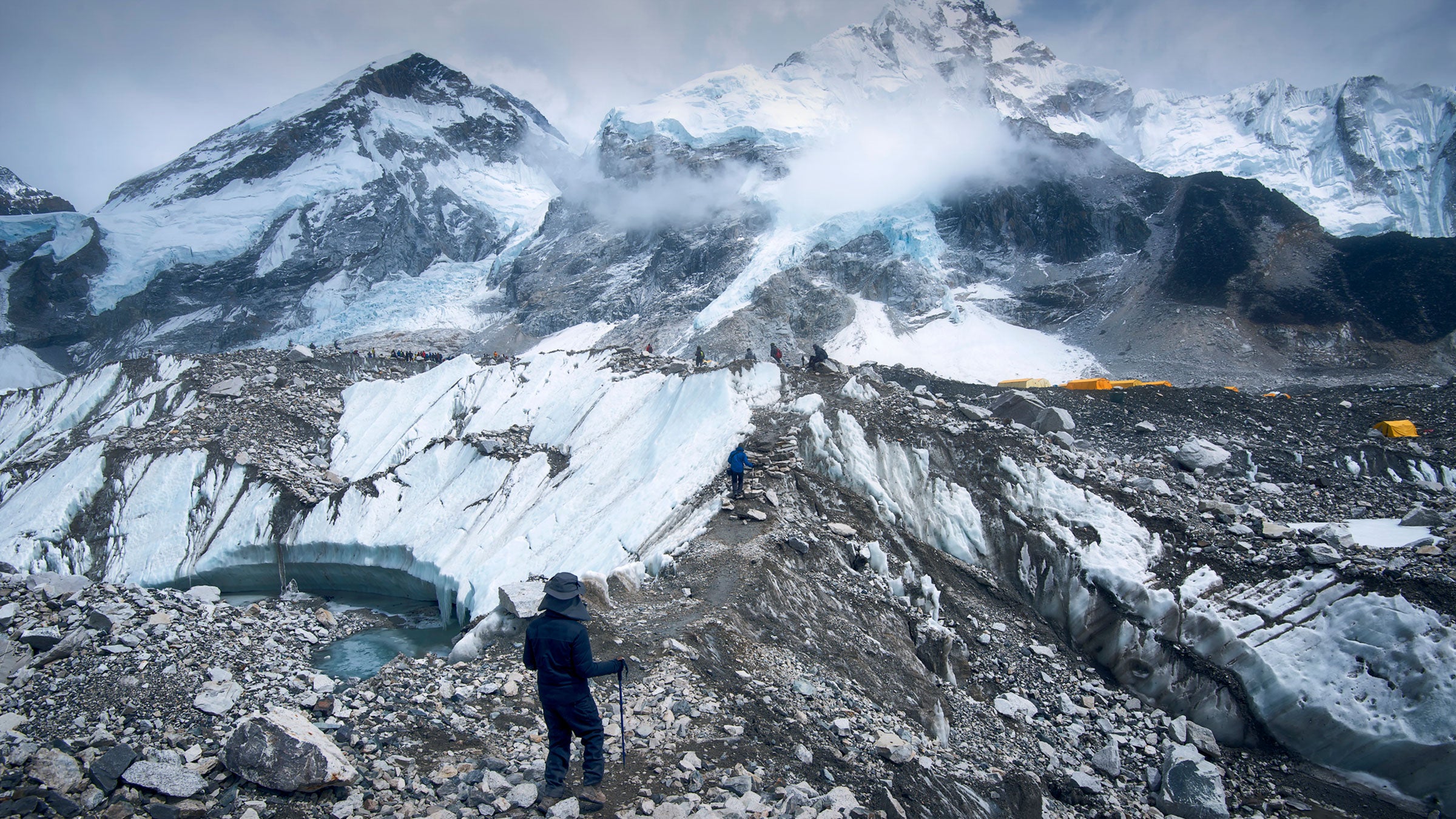 Mount Everest is teeming with human bacteria. 