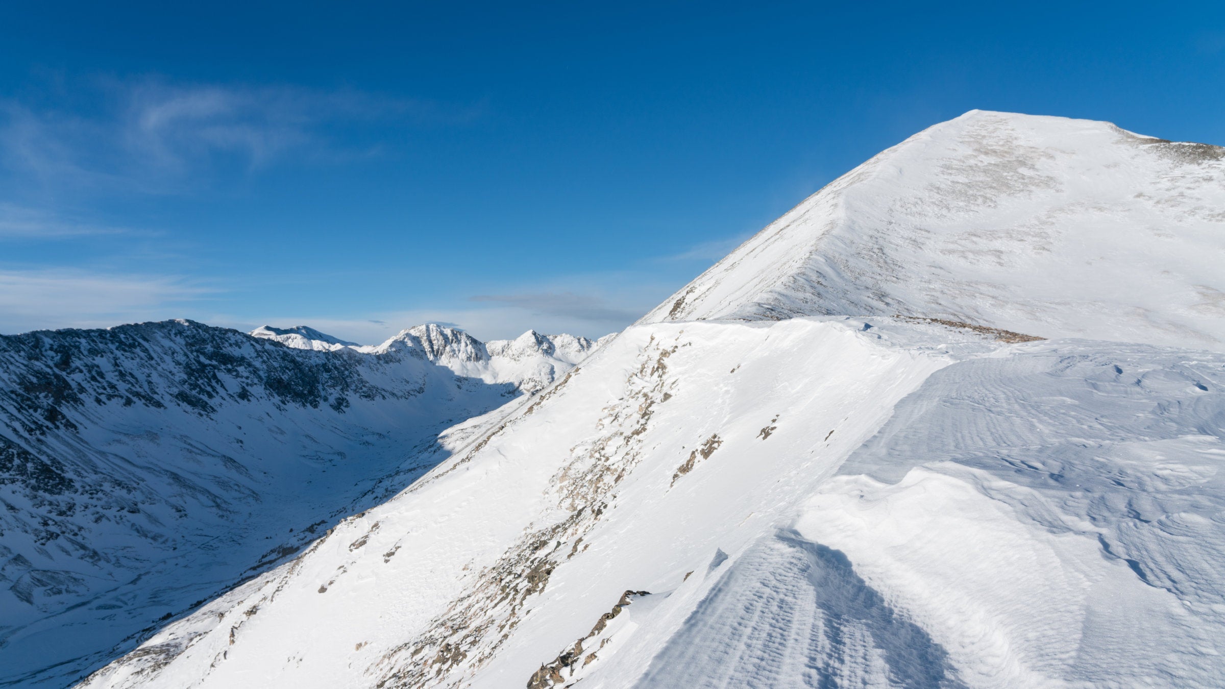 The summit ridge to Quandary Peak, one of Colorado's Fourteeners.