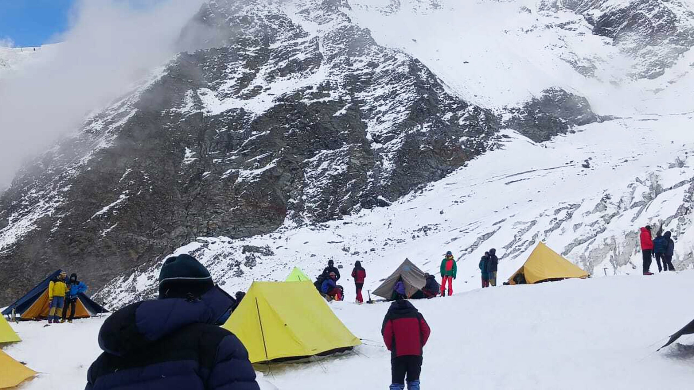 Climbers camping on Draupadi Ka Danda