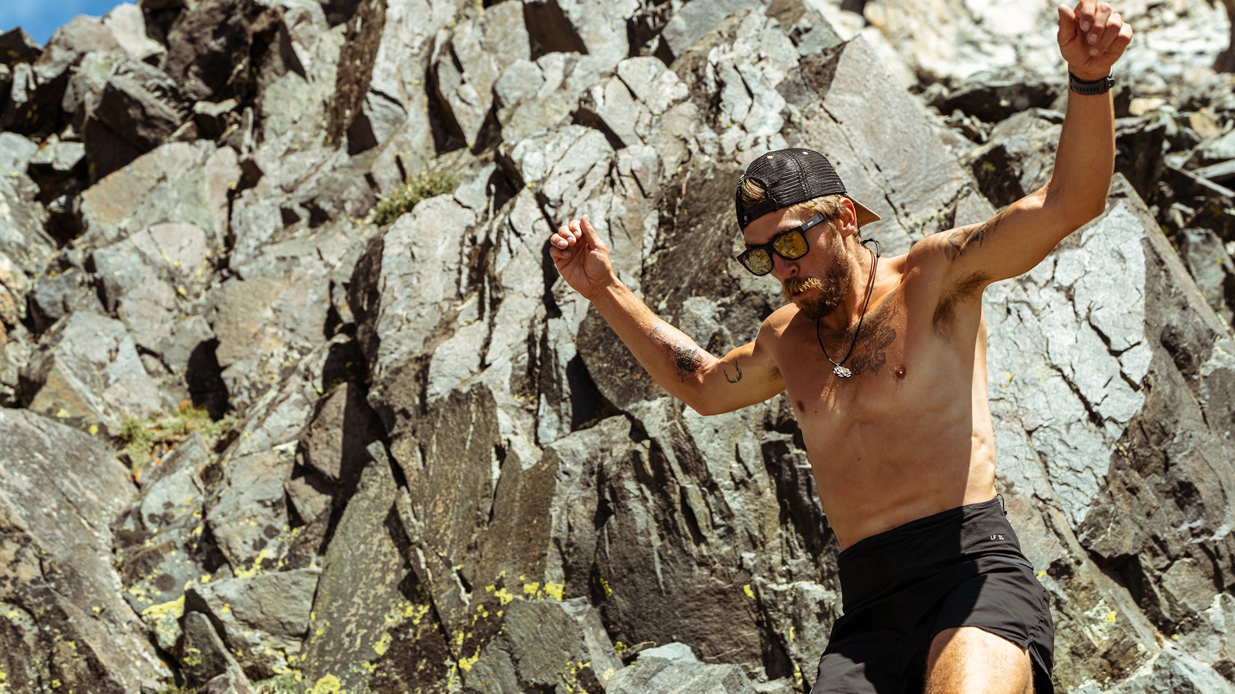 Sunseri during his FKT attempt on Grand Teton