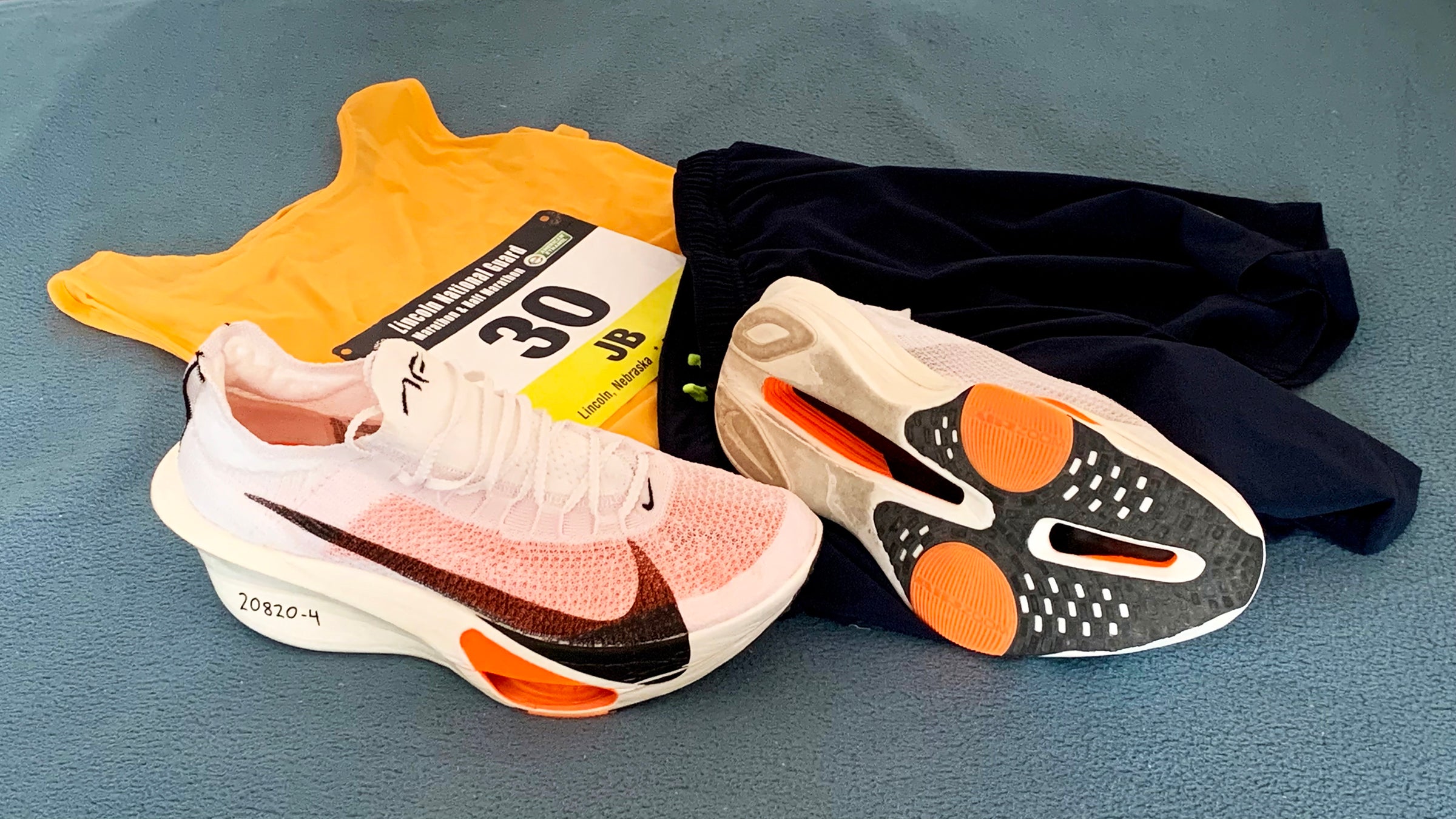 marathon racing shoes and kit