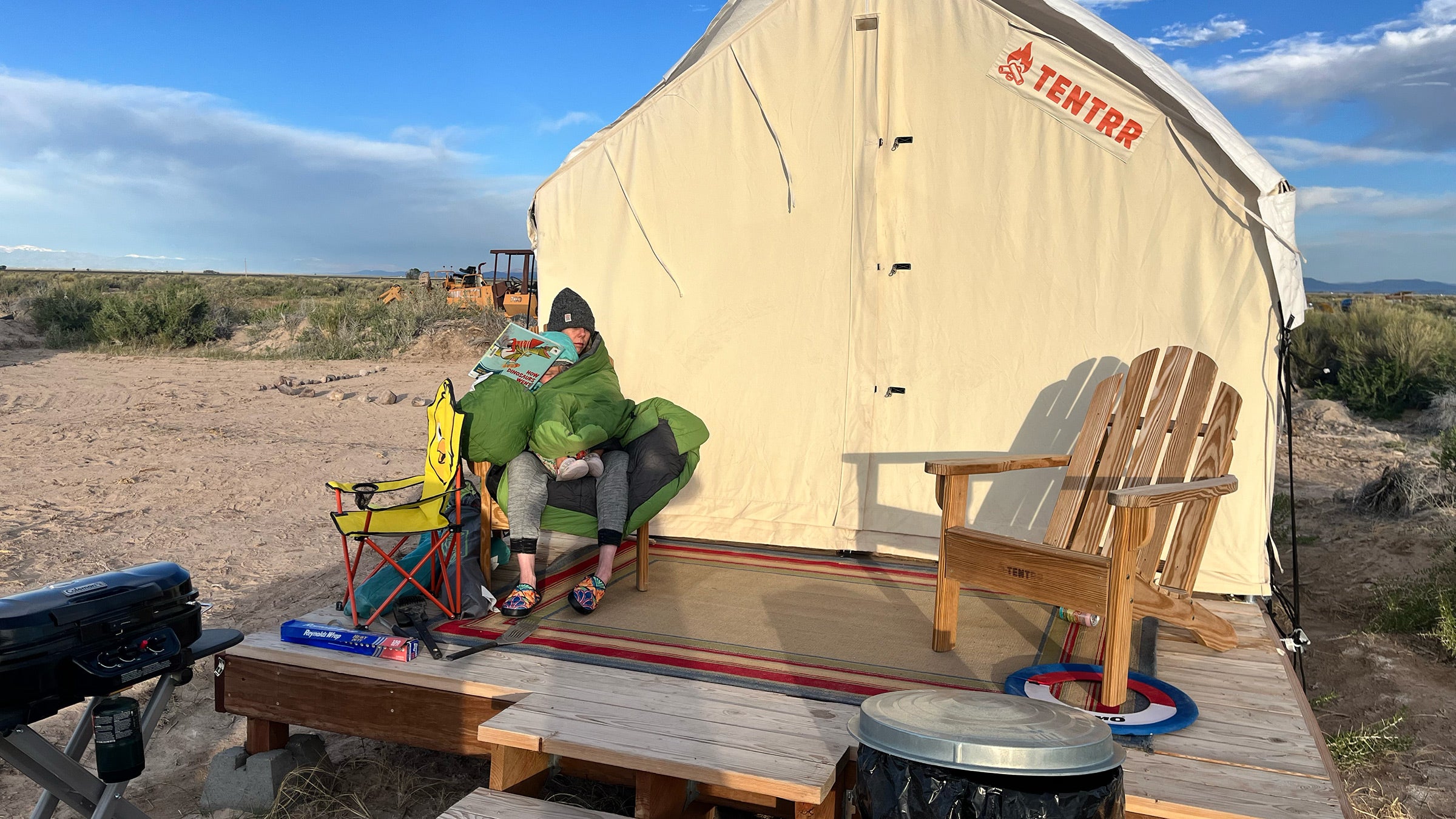 Behold the glamor of a family glamping trip!