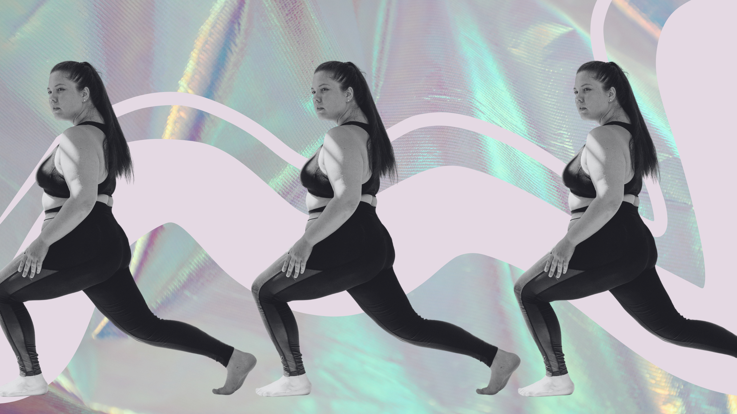 woman doing lunge for flexibility routine