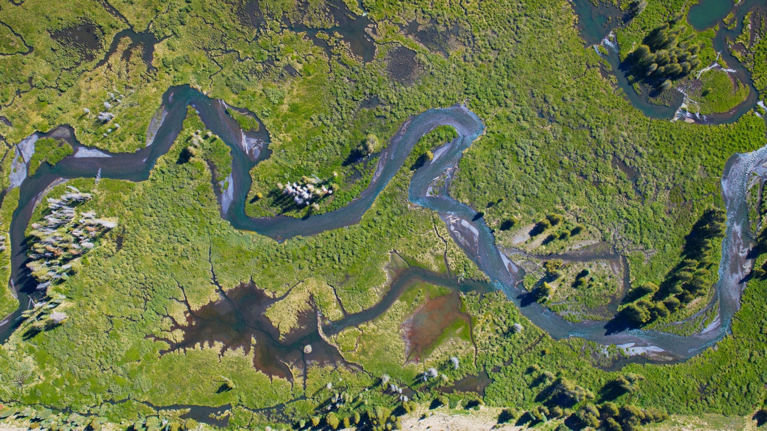 American Southwest film shows and aerial view of the Colorado River
