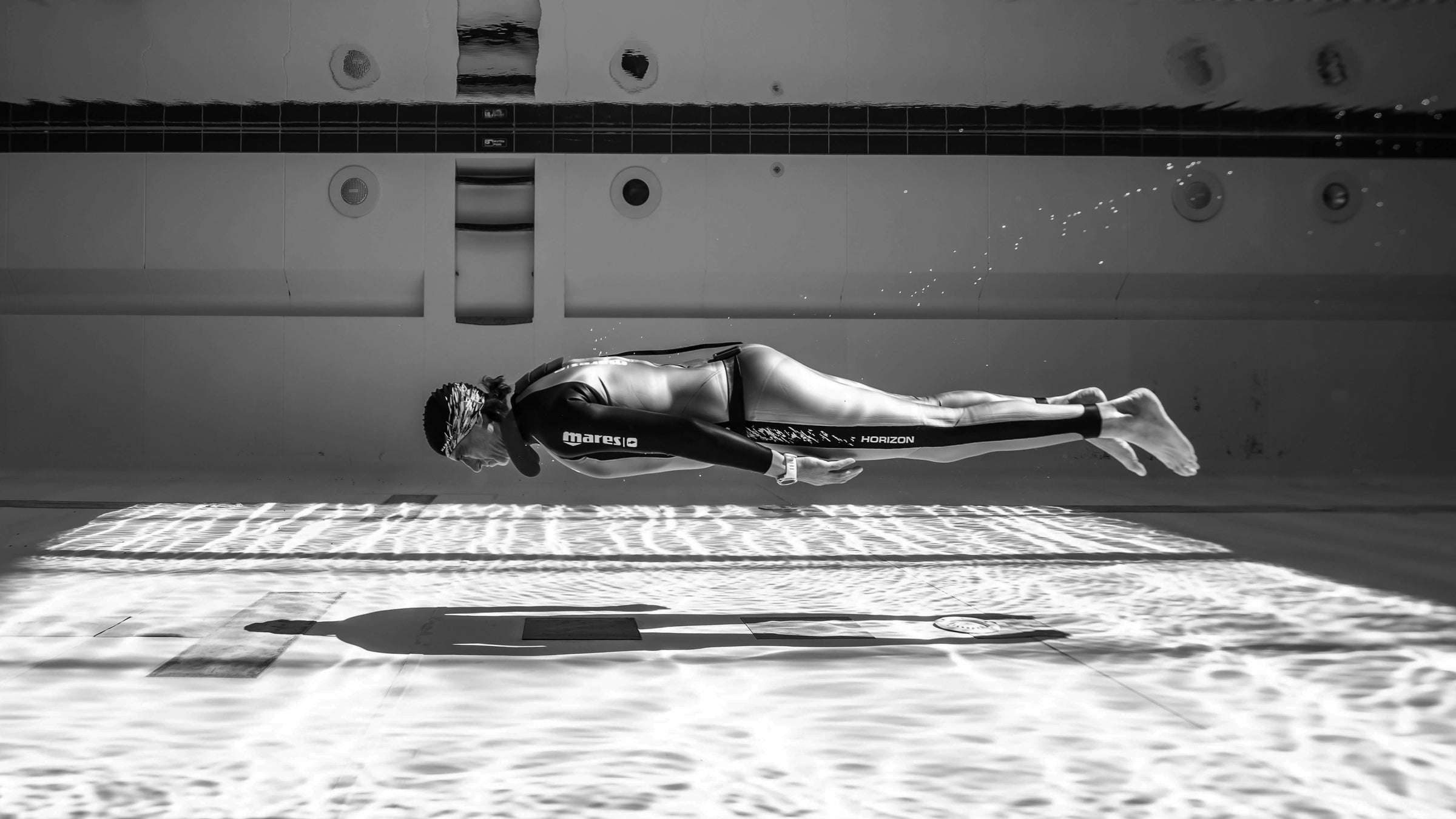 Buda competing in DNF discipline at the 2023 Croatian national freediving championship in Rijeka.