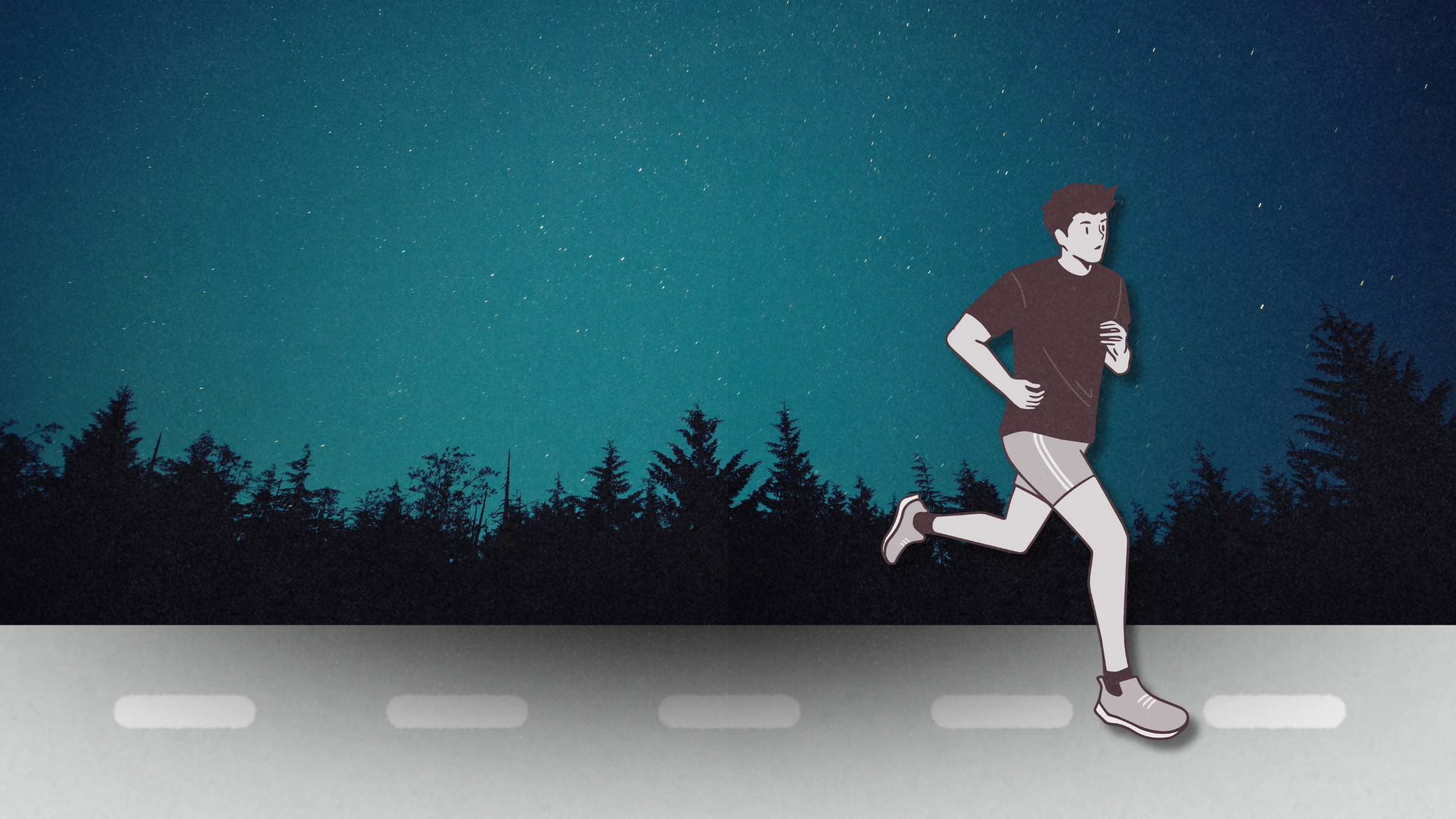 person running alone