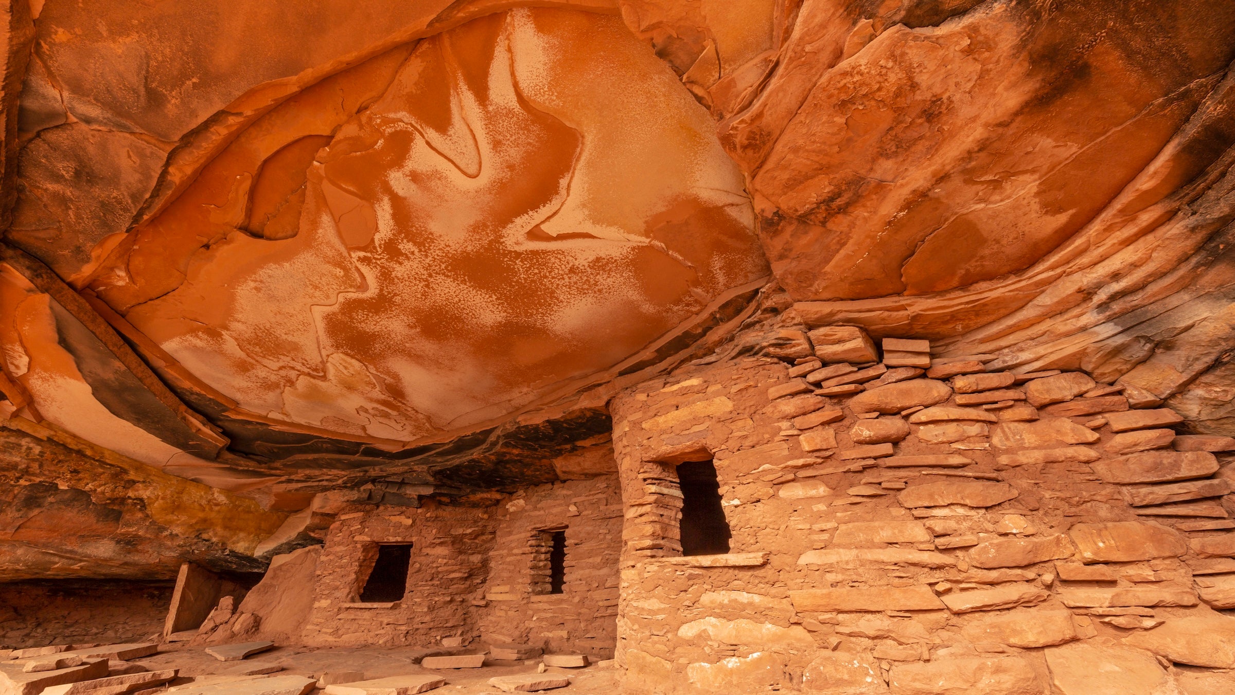 Iconic Fallen Roof Ruin in Road Canyon on Cedar Mesa in Bears Ears National Monument, Utah