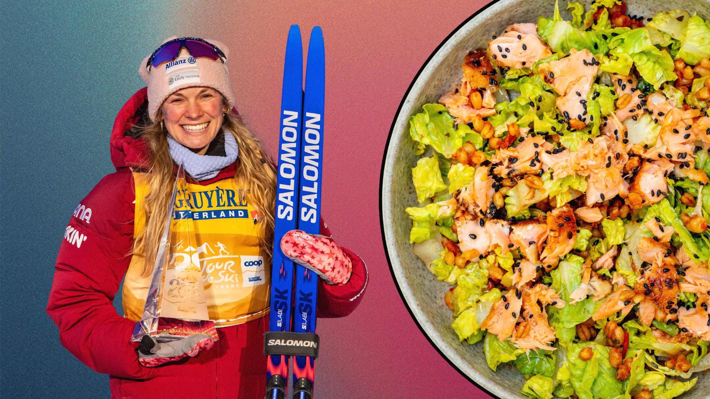 jessie diggins olympic cross country skier miso salmon bowl