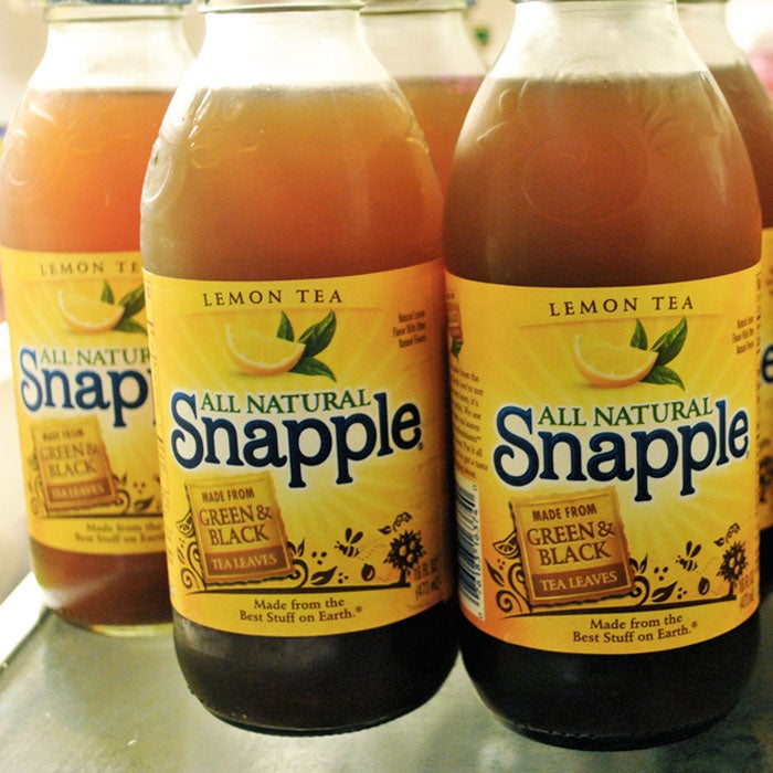 Bottled tea certainly isn't the worst thing you can drink, but it's likely not delivering all of the health benefits it promises, either. A 2010 study from the American Chemical Society tested six brands of bottled tea and found that they all had very few, if any, antioxidant properties. Some had such small amounts that you'd have to drink 20 bottles to receive the health benefits of one cup brewed from a tea bag.
Snapple lovers got more bad luck in 2013, when a ConsumerLab study found that the brand's diet green tea contained almost none of the powerful antioxidant green tea is known for, EGCG. When you also consider the fact that most bottled teas (including Snapple) are sweetened with sugar or artificial sweeteners, it's easy to see why brewing your own is a smarter choice.