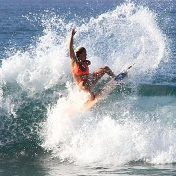 Bethany Hamilton posted this photo on March 2, taken while she surfed five and a half months pregnant.