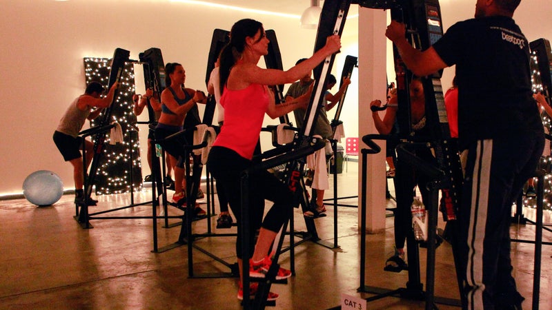 A workout at Sirens & Titans gym.