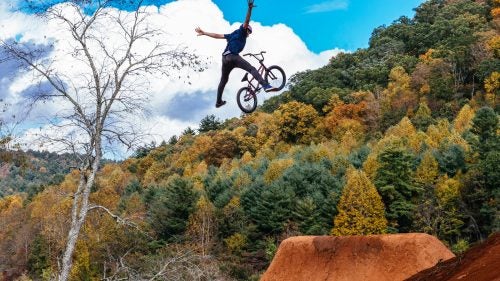 biking fall colors red bull dreamline
