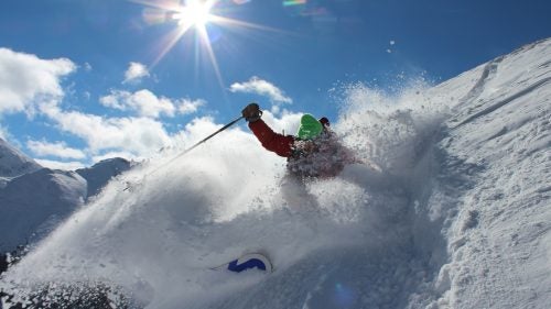 Skiing early season ski september