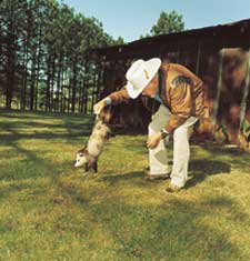 Pssum with Basil: Frank Basil Clark making friends in Clanton, Alabama