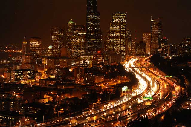 Seattle at night